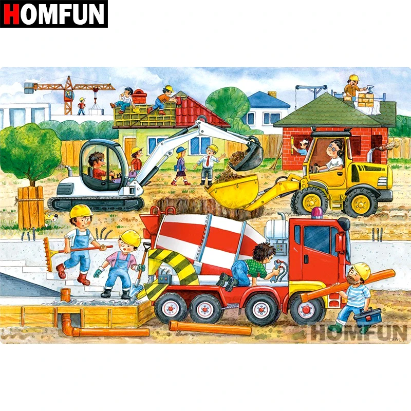 HOMFUN Full Square/Round Drill 5D DIY Diamond Painting "Cartoon builder" Embroidery Cross Stitch 5D Home Decor Gift A07100
HOMFUN Full Square/Round Drill 5D DIY Diamond Painting "Cartoon builder" Embroidery Cross Stitch 5D Home Decor Gift A07100