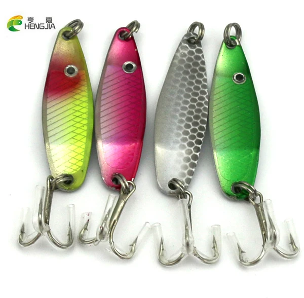 HENGJIA 4pcs Fishing Lures Wobblers Hand Spinner Spoon Artificial Fishing Baits With Hooks Eyes Pesca Isca 4 Colors
HENGJIA 4pcs Fishing Lures Wobblers Hand Spinner Spoon Artificial Fishing Baits With Hooks Eyes Pesca Isca 4 Colors