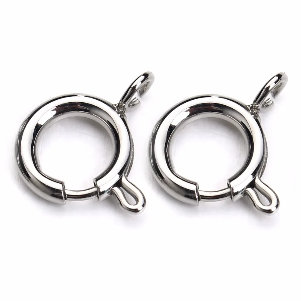 LOULEUR 10pcs/lot 6mm Silver Color 316L Stainless Steel Round Spring Hook Clasps Connectors for DIY Jewelry Making Findings
LOULEUR 10pcs/lot 6mm Silver Color 316L Stainless Steel Round Spring Hook Clasps Connectors for DIY Jewelry Making Findings