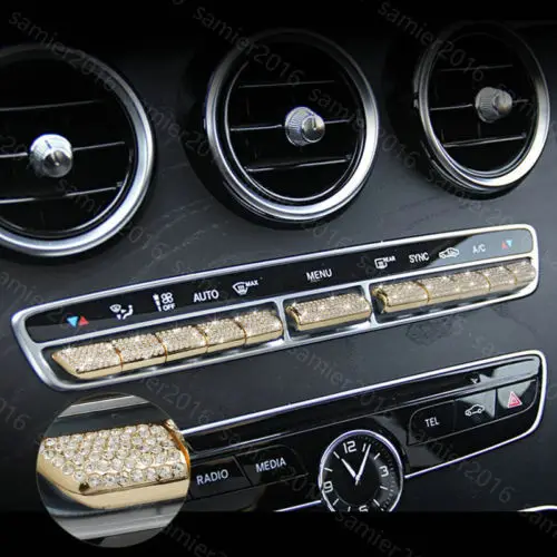 11x Gold Diamond Style Center AC Button Cover Trim Fit For Benz GLC X205 16-2017
11x Gold Diamond Style Center AC Button Cover Trim Fit For Benz GLC X205 16-2017