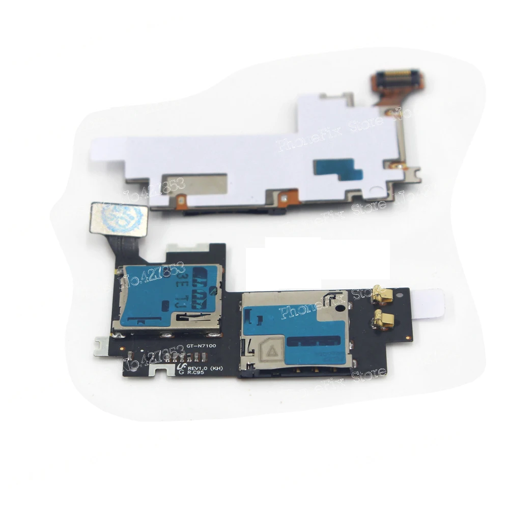 10 шт. 100% оригинальный для Samsung Note 2 N7100 SIM и Micro SD кардридер гибкий кабель Бесплатная