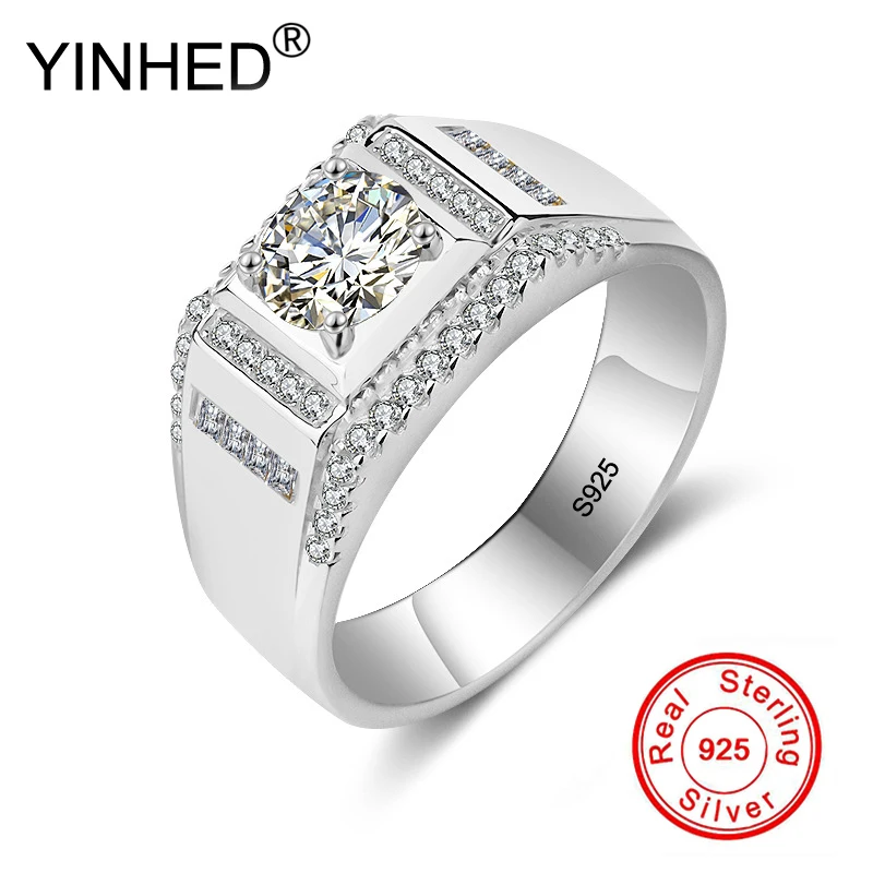 YINHED Luxury Jewelry Wedding Band Ring for Men 7MM CZ Diamant 925 Sterling Silver Engagement Finger Ring fashion Jewelry ZR605
YINHED Luxury Jewelry Wedding Band Ring for Men 7MM CZ Diamant 925 Sterling Silver Engagement Finger Ring fashion Jewelry ZR605