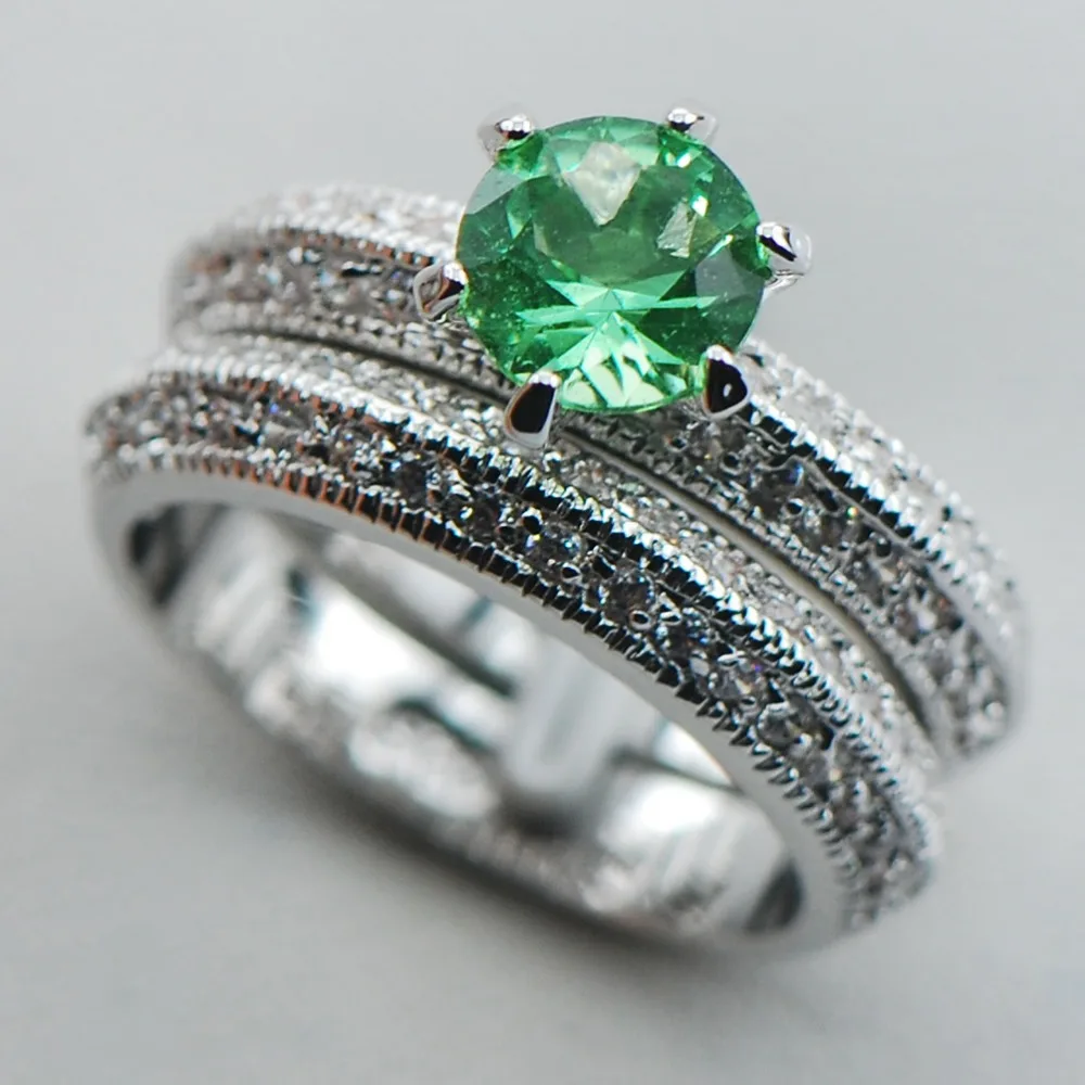 Peridot 925 Sterling Silver Top Quality Fancy Jewelry Engagement Wedding Two Ring Size 6 7 8 9 10 F1108
Peridot 925 Sterling Silver Top Quality Fancy Jewelry Engagement Wedding Two Ring Size 6 7 8 9 10 F1108