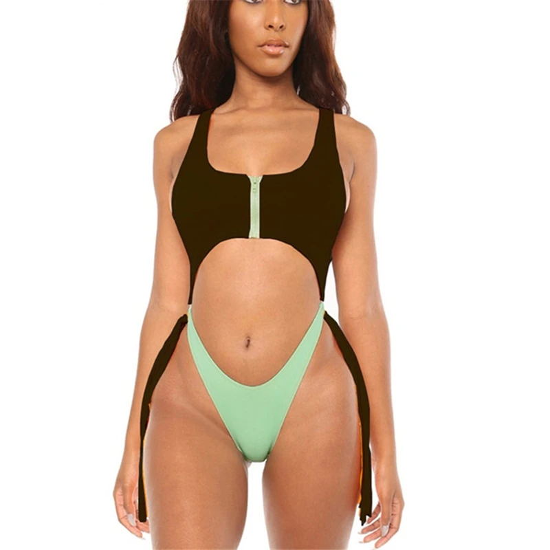 Women Sexy Zipper Front Low Back High Cut One Piece Swimsuit Bathing Suit 2019 Swimming Suit Female Monokini Bodysuit Bandage
Women Sexy Zipper Front Low Back High Cut One Piece Swimsuit Bathing Suit 2019 Swimming Suit Female Monokini Bodysuit Bandage