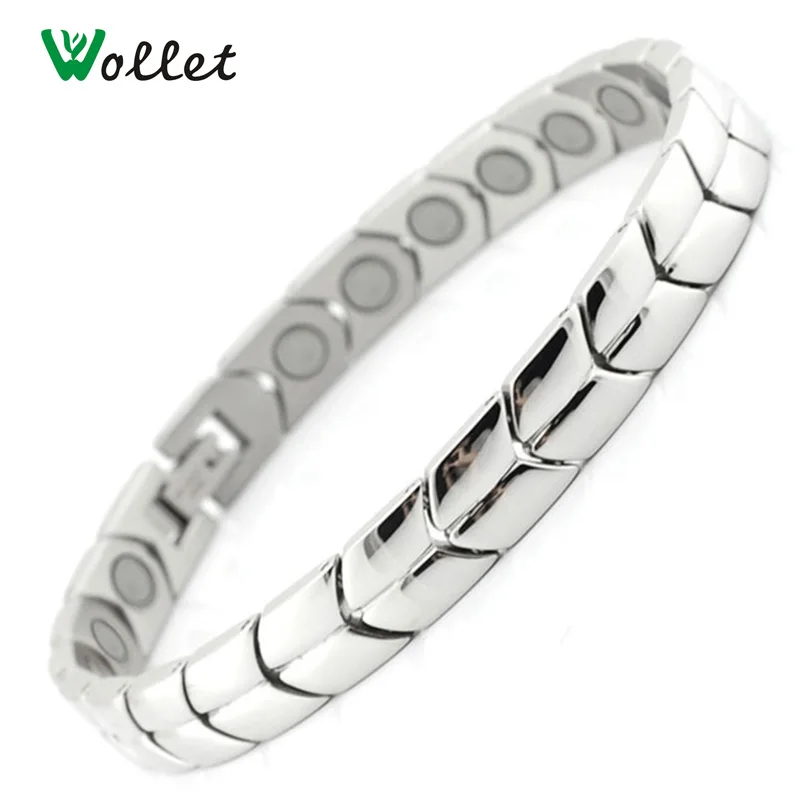 Wollet Jewelry 22cm All Magnets Stainless Steel Magnetic Bracelet Bangle For Women Silver Color Health Care Healing Energy
Wollet Jewelry 22cm All Magnets Stainless Steel Magnetic Bracelet Bangle For Women Silver Color Health Care Healing Energy