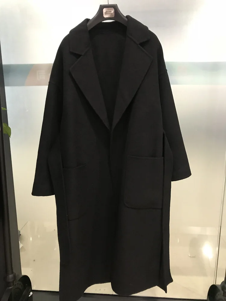 2018 Autumn And Winter Wool Coat Women Korean Fashion New Bathrobe Style Lacing Belt Double Sided X-Long Female Woolen Overcoat
2018 Autumn And Winter Wool Coat Women Korean Fashion New Bathrobe Style Lacing Belt Double Sided X-Long Female Woolen Overcoat