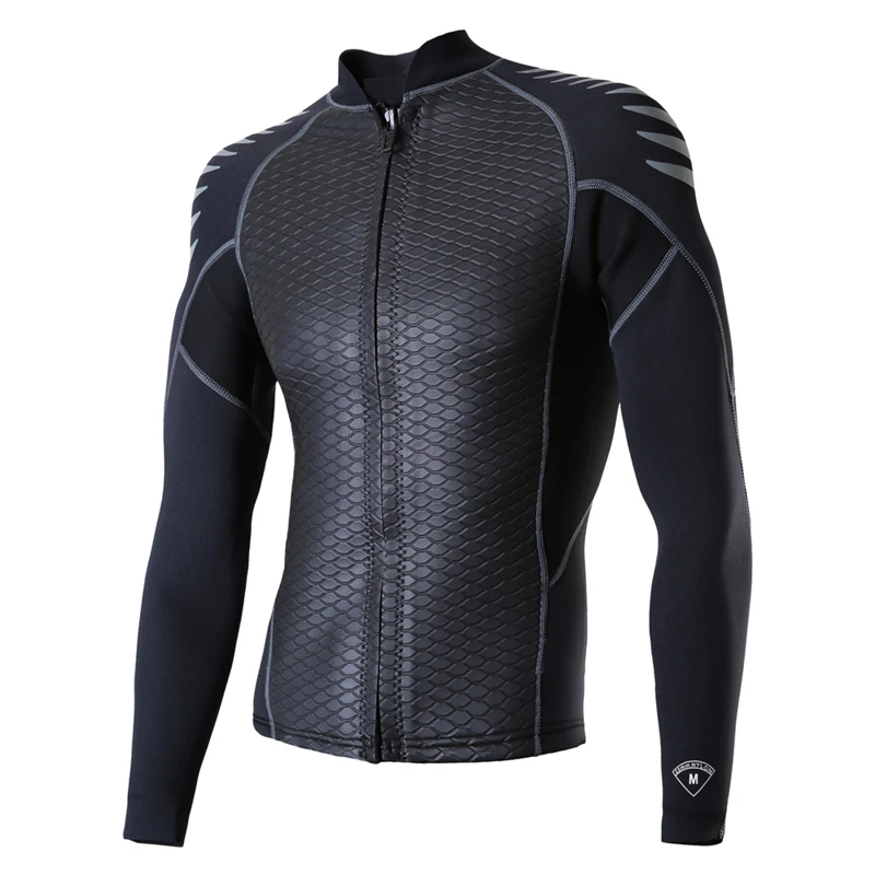 

Neoprene Men Scuba Diving Swimsuit Boating Fleece Lining Warm Jacket Wetsuit Surfing Windsurfing Swimwear