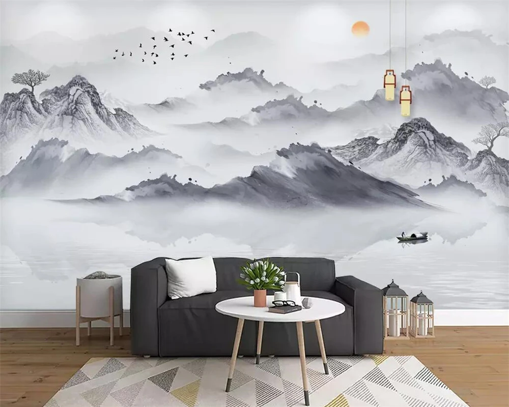 Beibehang Wallpaper mural Chinese ink landscape bird living room abstract TV background wall home decoration mural 3d wallpaper
Beibehang Wallpaper mural Chinese ink landscape bird living room abstract TV background wall home decoration mural 3d wallpaper