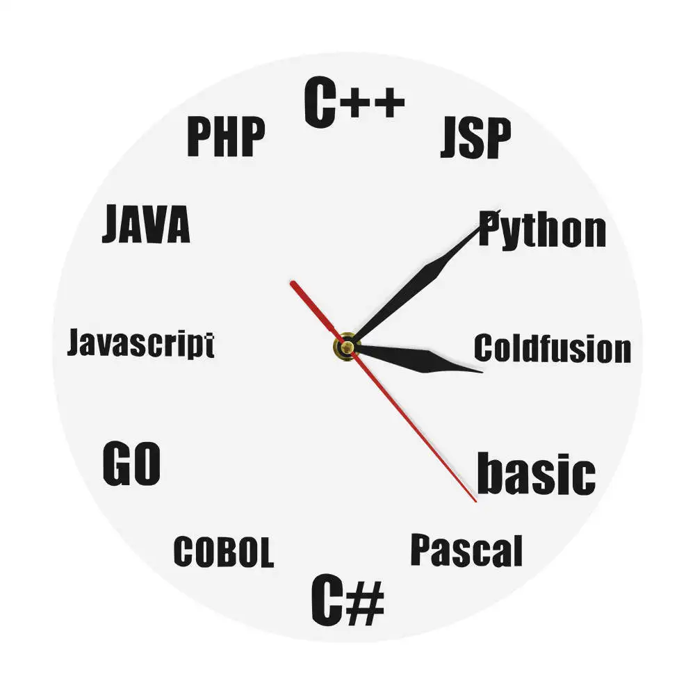 Program Language Minimalist Design Wall Clock Business IT Office Wall Decor Program Nerd Quartz Wall Clock Gifts For IT Geeks
Program Language Minimalist Design Wall Clock Business IT Office Wall Decor Program Nerd Quartz Wall Clock Gifts For IT Geeks