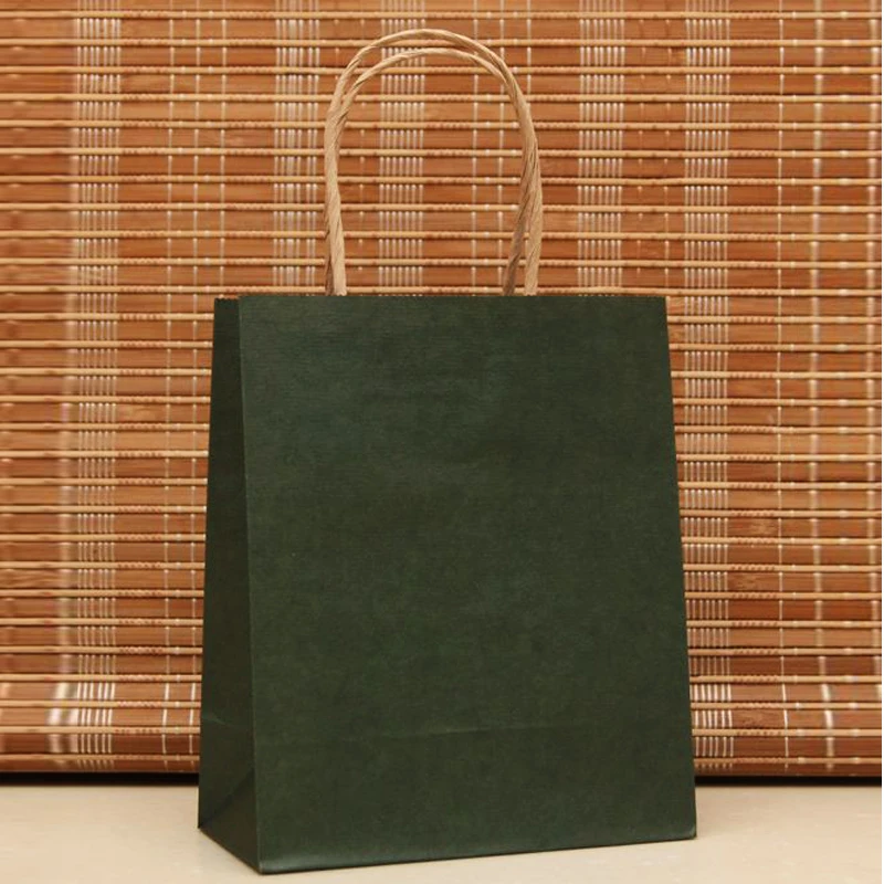 Dark Green Paper Handled Kraft Paper Jewelry Gift Packaging Shopping Bags For Boutique, 50pcs/lot 18x15x8cm Z187
Dark Green Paper Handled Kraft Paper Jewelry Gift Packaging Shopping Bags For Boutique, 50pcs/lot 18x15x8cm Z187
