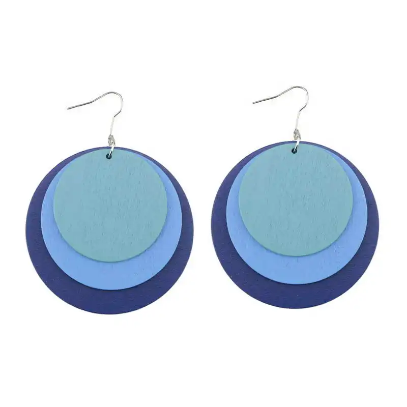 Boho Style Triple Layers Wood Multi Color Disc Dangle Drop Statement Wooden Earrings for Fashion Women Accessories
Boho Style Triple Layers Wood Multi Color Disc Dangle Drop Statement Wooden Earrings for Fashion Women Accessories