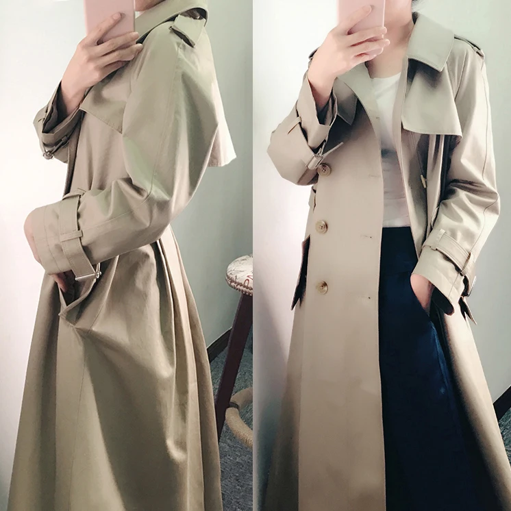 Khaki Windbreaker Coats Women Clothing 2019 Autumn Korea Slim Long Overcoat High-grade Double-breasted Casual Female Trench Coat
Khaki Windbreaker Coats Women Clothing 2019 Autumn Korea Slim Long Overcoat High-grade Double-breasted Casual Female Trench Coat