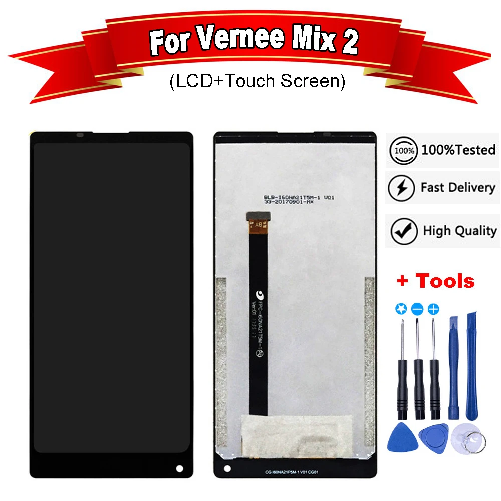6 0 дюймов для Vernee Mix 2 ЖК дисплей Дисплей и кодирующий преобразователь сенсорного