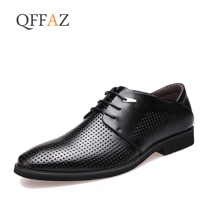 QFFAZ Brand New Genuine Leather Men's Dress Shoes Summer Hollow Breathable Shoes Male Formal Business Casual Footwear Black
QFFAZ Brand New Genuine Leather Men's Dress Shoes Summer Hollow Breathable Shoes Male Formal Business Casual Footwear Black