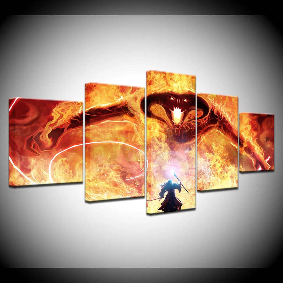 Best Gandalf Hero Lord Of Rings 5 panel Wallpapers modern Modular Poster art Canvas painting for Living Room Home Decor
Best Gandalf Hero Lord Of Rings 5 panel Wallpapers modern Modular Poster art Canvas painting for Living Room Home Decor
