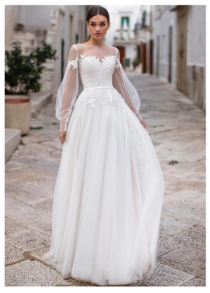 Beach Wedding Dress 2019 Lace Appliques Puff Sleeves Bride Dresses New Fashion Wedding Gowns Backless Floor Length
Beach Wedding Dress 2019 Lace Appliques Puff Sleeves Bride Dresses New Fashion Wedding Gowns Backless Floor Length