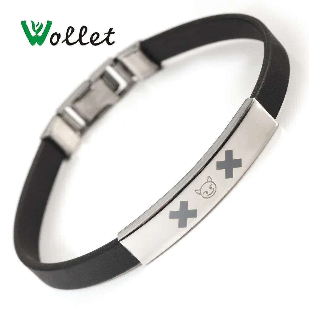 Wollet Jewelry Black Silicone Stainless Steel Magnetic Bracelet Bangle for Women Men Sport Wristband Bio Magnet Silver Color
Wollet Jewelry Black Silicone Stainless Steel Magnetic Bracelet Bangle for Women Men Sport Wristband Bio Magnet Silver Color