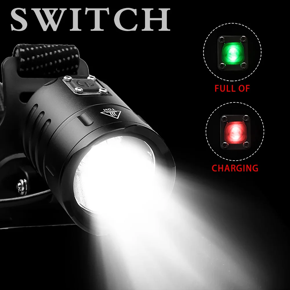 200000lm XHP70.2 Super powerful Led headlamp Headlight XHP70 USB head lamp led flashlight torch Lantern 8000mah recharge battery
200000lm XHP70.2 Super powerful Led headlamp Headlight XHP70 USB head lamp led flashlight torch Lantern 8000mah recharge battery