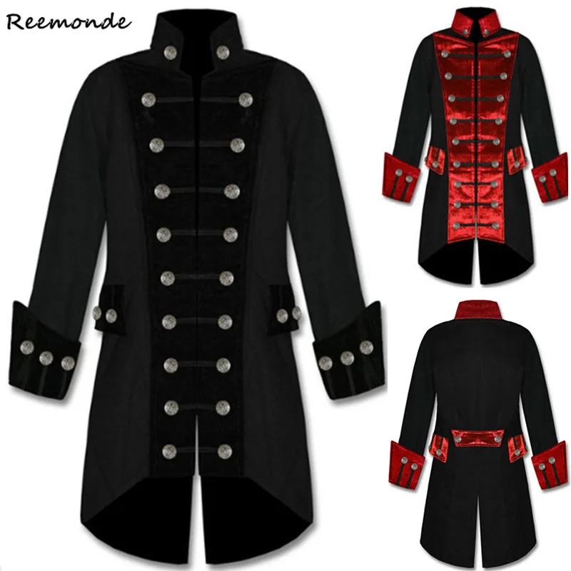 Adult Men Victorian Costumes Black Red Tuxedo Tailcoat Long Jacket Steampunk Trench Coat Frock Outfit Gothic Overcoat Uniform
Adult Men Victorian Costumes Black Red Tuxedo Tailcoat Long Jacket Steampunk Trench Coat Frock Outfit Gothic Overcoat Uniform