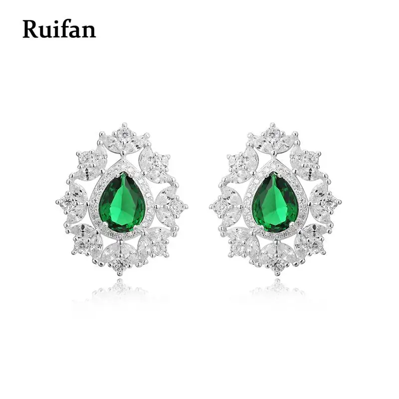 Ruifan High Quality Luxury Green Cubic Zirconia Real 925 Sterling Silver Stud Earrings for Women Trendy 2021 New Jewelry YEA011
Ruifan High Quality Luxury Green Cubic Zirconia Real 925 Sterling Silver Stud Earrings for Women Trendy 2021 New Jewelry YEA011