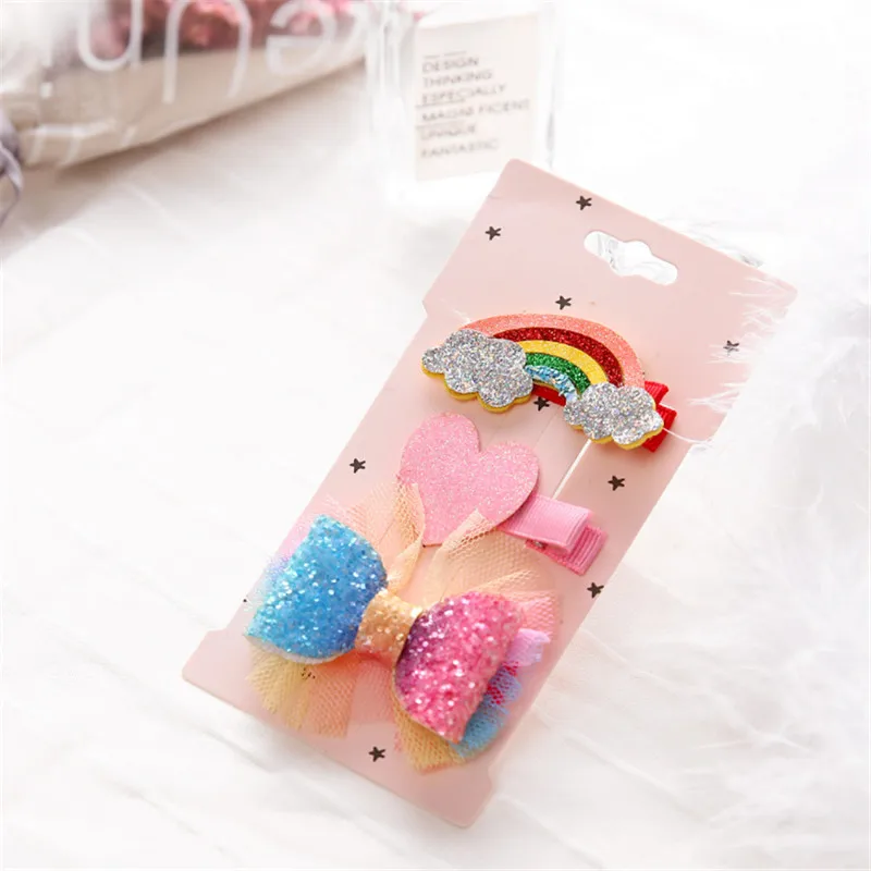 1set New Cute Hair Clips For Girls Glitter Rainbow Heart Hairpins Fashion Bow Barrettes For Kids Hair Accessories Best Gift
1set New Cute Hair Clips For Girls Glitter Rainbow Heart Hairpins Fashion Bow Barrettes For Kids Hair Accessories Best Gift