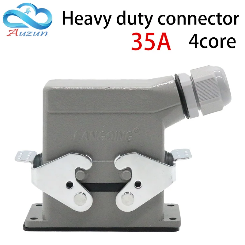 Heavy-duty connector rectangular plug four core side of the wire and the 35A500V waterproof hot runner Double buckle
Heavy-duty connector rectangular plug four core side of the wire and the 35A500V waterproof hot runner Double buckle