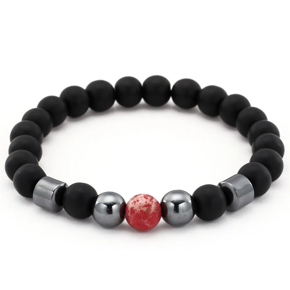8mm Natural Matt Black Onyx Beaded Bracelet Powerful Magnet Stone Spacer Beads Bracelet for Men Lovers Jewelry Gift Wholesale
8mm Natural Matt Black Onyx Beaded Bracelet Powerful Magnet Stone Spacer Beads Bracelet for Men Lovers Jewelry Gift Wholesale