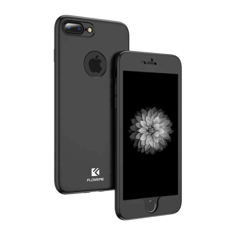 Floveme 360 Полный Защитный чехол для iPhone 7 плюс 6 6S Чехол телефона 2 в 1 предмет + ТПУ