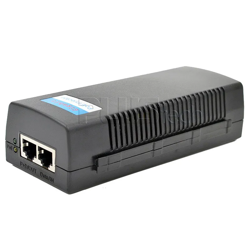 56V35W Gigabit Power over Ethernet инжектор Пассивный PoE адаптер для устройств 802.3af/at с кабелем