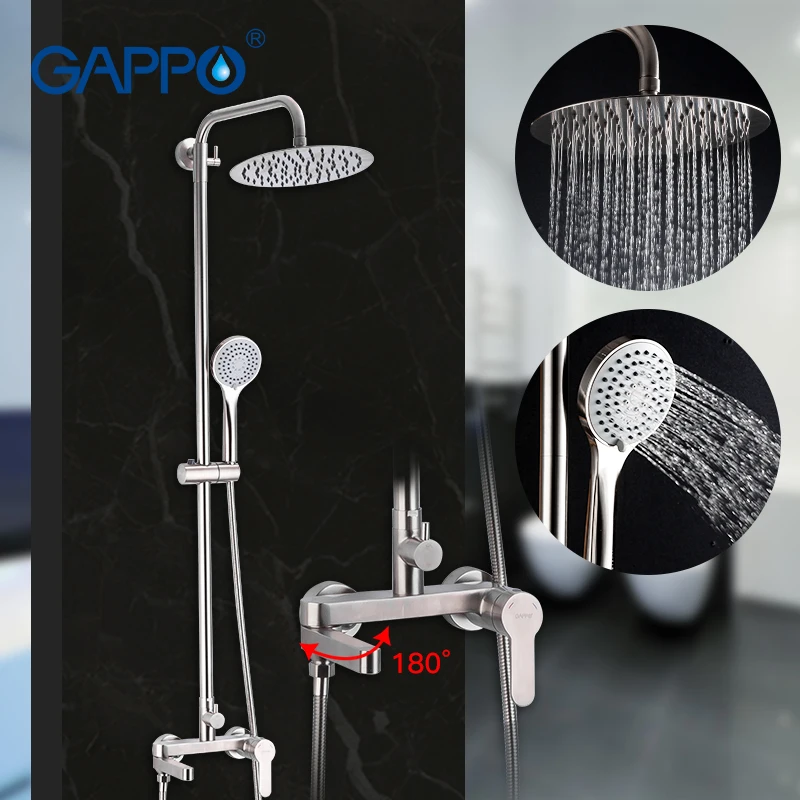 GAPPO Shower Set Bathroom Rainfall Shower Faucet Mixer Single Handle Mixer Tap With Hand Sprayer Wall Mounted Bath Mixer Shower
GAPPO Shower Set Bathroom Rainfall Shower Faucet Mixer Single Handle Mixer Tap With Hand Sprayer Wall Mounted Bath Mixer Shower