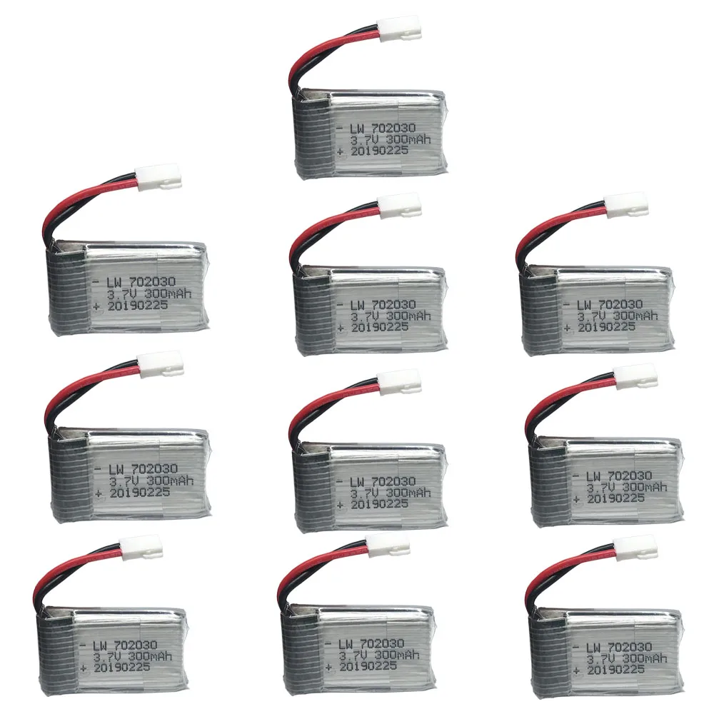 10 шт. 3 7 В 300 мАч lipo батарея для E55 FQ777 FQ17W DFD F180 FY530 U816 U830 702030 RC Quadcopter запасная часть |