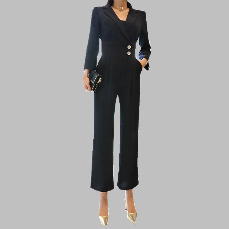 2019 New arrival Stripe Black OL Workwear Autumn Jumpsuit Long Sleeve Women Elegant Jumpsuit
2019 New arrival Stripe Black OL Workwear Autumn Jumpsuit Long Sleeve Women Elegant Jumpsuit