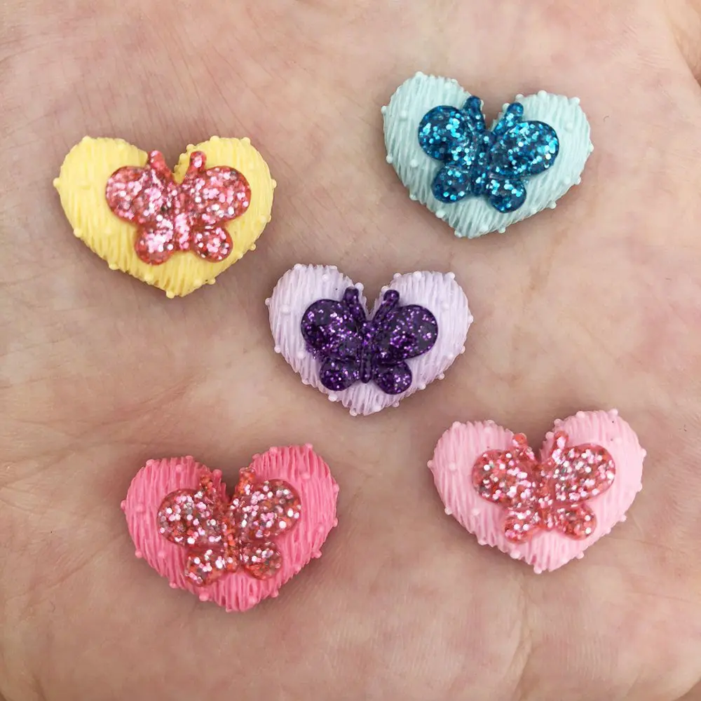Resin Lovely Glitter Colorful Butterfly heart Flatback Figurine Cabochon stone scrapbook DIY Decor Home Craft OF250*2
Resin Lovely Glitter Colorful Butterfly heart Flatback Figurine Cabochon stone scrapbook DIY Decor Home Craft OF250*2