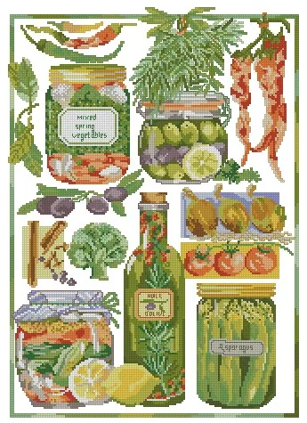 Needlework,DIY Cross Stitch,Sets For Embroidery kits,11CT&14CT&16CT&18CT,Vegetable Fruit Jam
Needlework,DIY Cross Stitch,Sets For Embroidery kits,11CT&14CT&16CT&18CT,Vegetable Fruit Jam