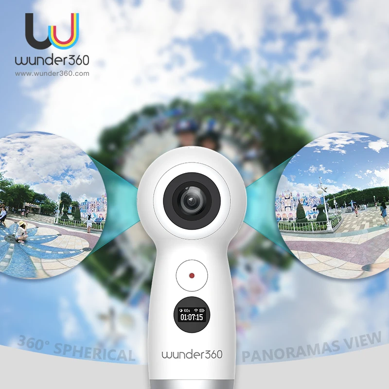 Wunder360 камеры 360 microsd Wi Fi 4 К видеокамера 3 fotocamera действие kamera градусов vr камера