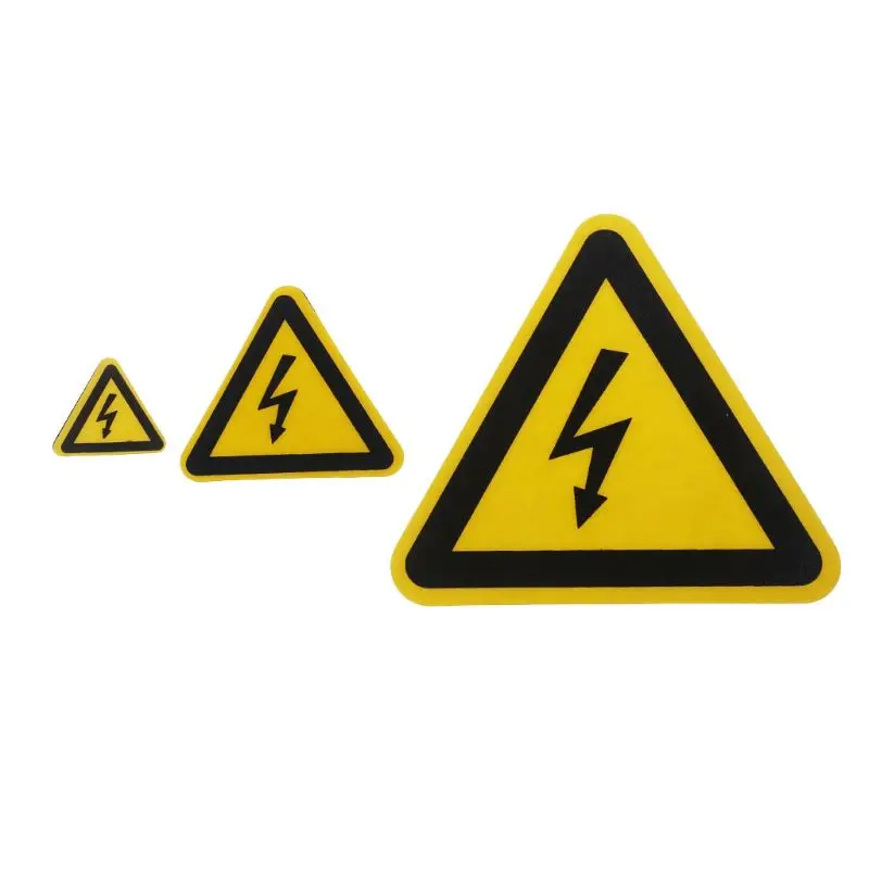 Warning Sticker Adhesive Labels Electrical Shock Hazard Danger Notice Safety 25mm 50mm 100cm PVC Waterproof | Безопасность и