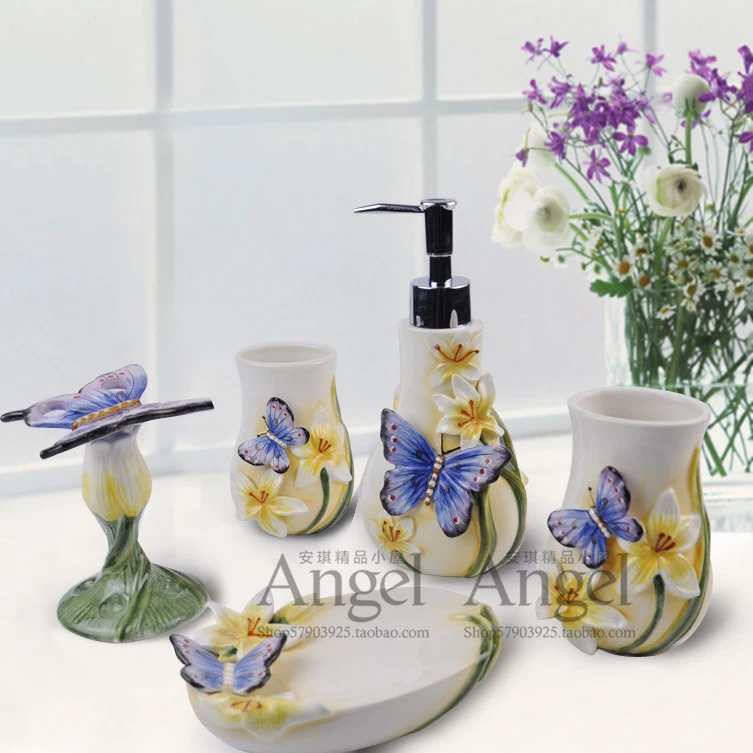 blue butterfly ceramic toothbrush holder soap dish bathroom accessories set kit wedding home decor handicraft porcelain figurine
blue butterfly ceramic toothbrush holder soap dish bathroom accessories set kit wedding home decor handicraft porcelain figurine