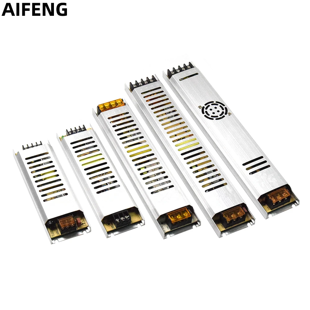 AIFENG Power Supply AC 175-265V to DC 12V 24V 60W 100W 150W 200W 300W Lighting Transformer Led Strip Switch Power Adapter Driver
AIFENG Power Supply AC 175-265V to DC 12V 24V 60W 100W 150W 200W 300W Lighting Transformer Led Strip Switch Power Adapter Driver