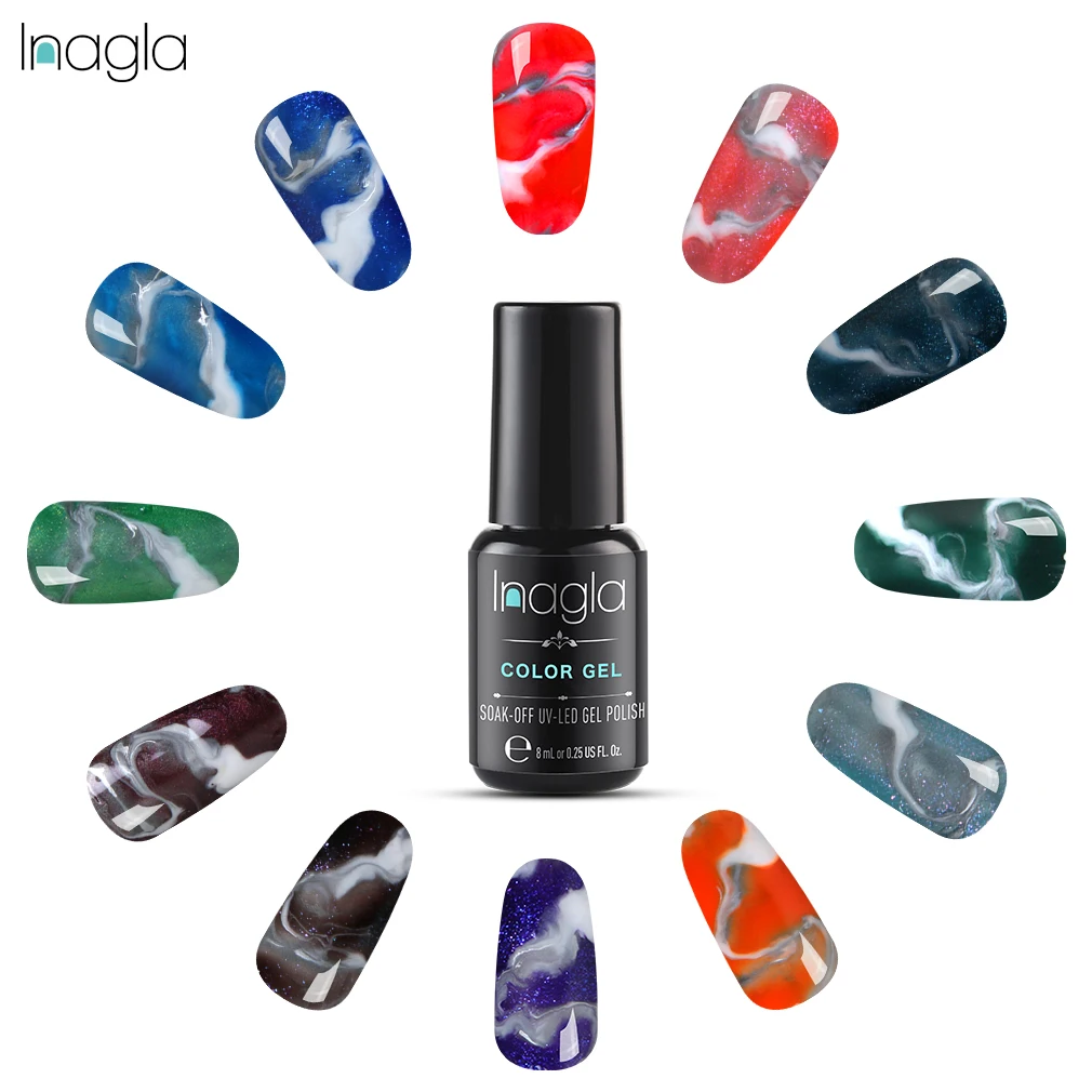 Сменный Гель лак Inagla для ногтей 8 мл СВЕТОДИОДНЫЙ УФ Гибридный праймер база
