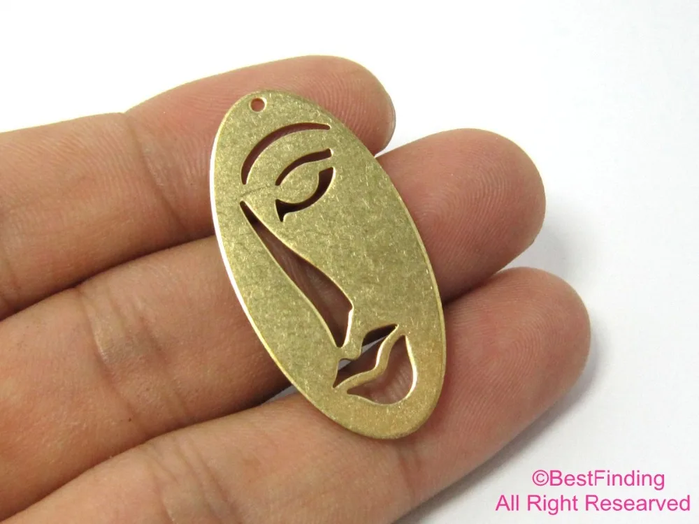 10pcs Brass Face Charm, Oval Earring Charms, 38x19mm, Earring Accessories, Necklace Pendant, Jewelry Making - R090
10pcs Brass Face Charm, Oval Earring Charms, 38x19mm, Earring Accessories, Necklace Pendant, Jewelry Making - R090