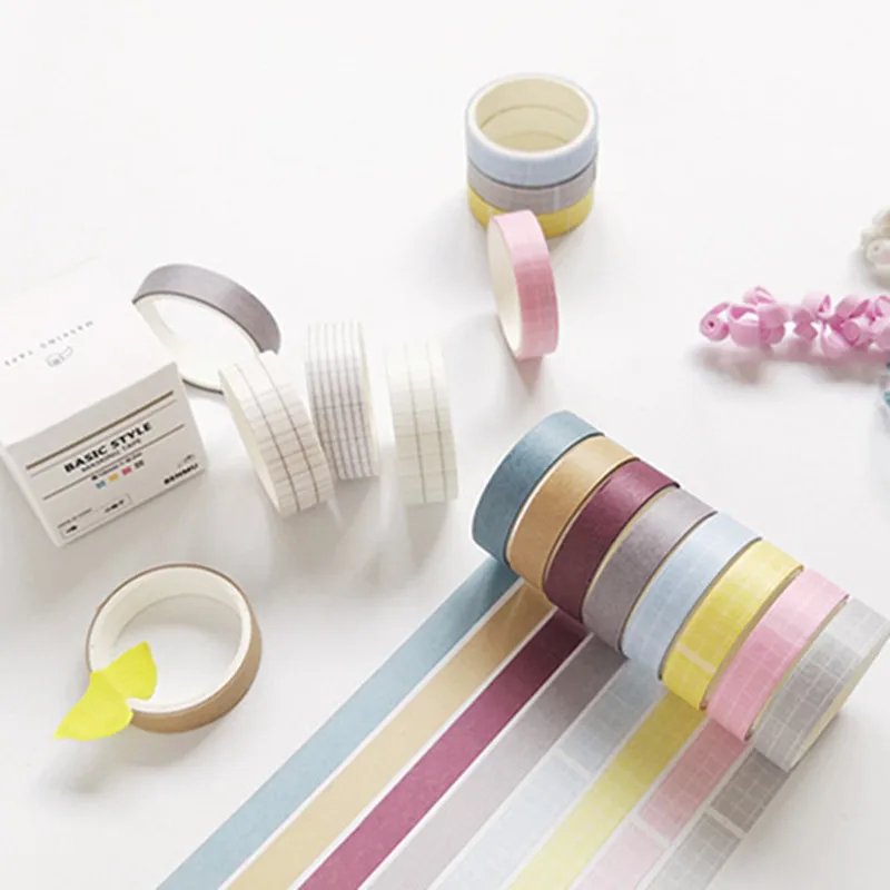 3 Rolls/pack Grid and Solid Color Washi Tape DIY Decorative Masking Sticky Adhesive Tape for Scrapbooking & Phone Decoration
3 Rolls/pack Grid and Solid Color Washi Tape DIY Decorative Masking Sticky Adhesive Tape for Scrapbooking & Phone Decoration