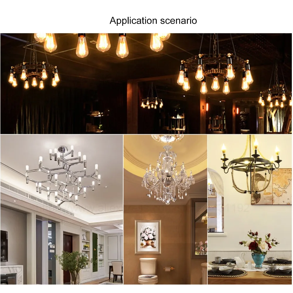 Borbede 2W/4W/6W E14 LED Filament Candle Retro LED Crystal Light Bulb Edison COB Bulb Chandelier Candle Light
Borbede 2W/4W/6W E14 LED Filament Candle Retro LED Crystal Light Bulb Edison COB Bulb Chandelier Candle Light