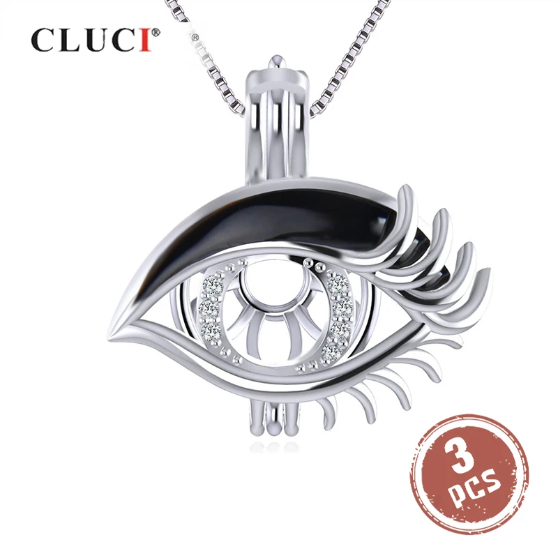 CLUCI 3pcs Real 925 Sterling Silver Black Eye Enamel Cage Pendant Gift Jewelry for Women Silver 925 Eyes Pearl Locket SC315SB
CLUCI 3pcs Real 925 Sterling Silver Black Eye Enamel Cage Pendant Gift Jewelry for Women Silver 925 Eyes Pearl Locket SC315SB