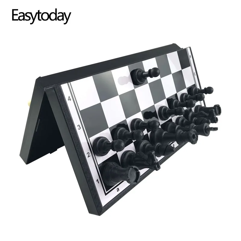 Easytoday Plastic Chess Set Protable Folding Chess Board Plastic Magnetic Chess Pieces Standard Entertainment Games Gift
Easytoday Plastic Chess Set Protable Folding Chess Board Plastic Magnetic Chess Pieces Standard Entertainment Games Gift