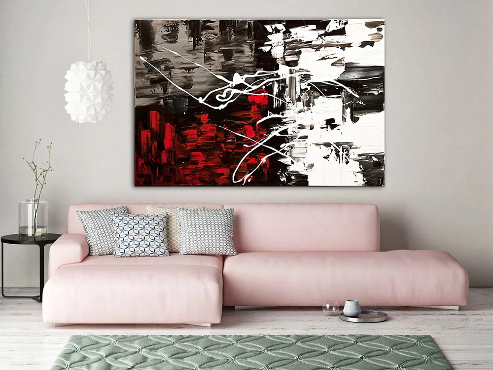 Handmade thick knife abstract high quality oil painting Black White Red abstract on Canvas Painting Decor Oil Painting artwork
Handmade thick knife abstract high quality oil painting Black White Red abstract on Canvas Painting Decor Oil Painting artwork