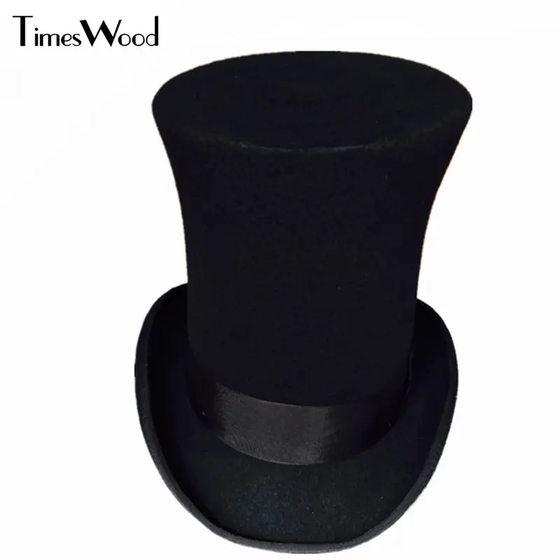 Фото Мужская шерстяная шляпка в стиле стимпанк 25 см|wool fedora|top hatmad hatter top - купить