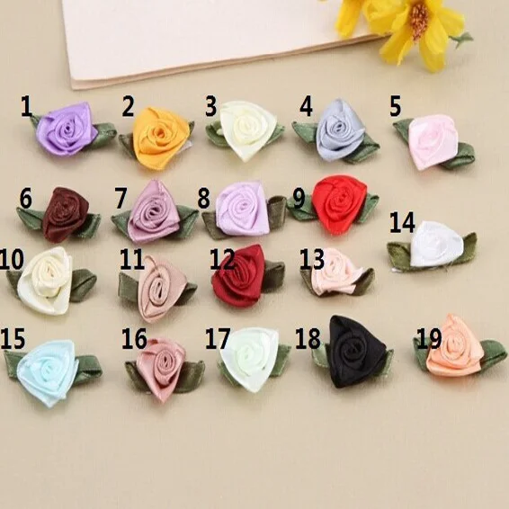 Free Ship 500pcs Mix Small Satin Ribbon Rose Flower Leaf For Wedding/trim/sewing
Free Ship 500pcs Mix Small Satin Ribbon Rose Flower Leaf For Wedding/trim/sewing