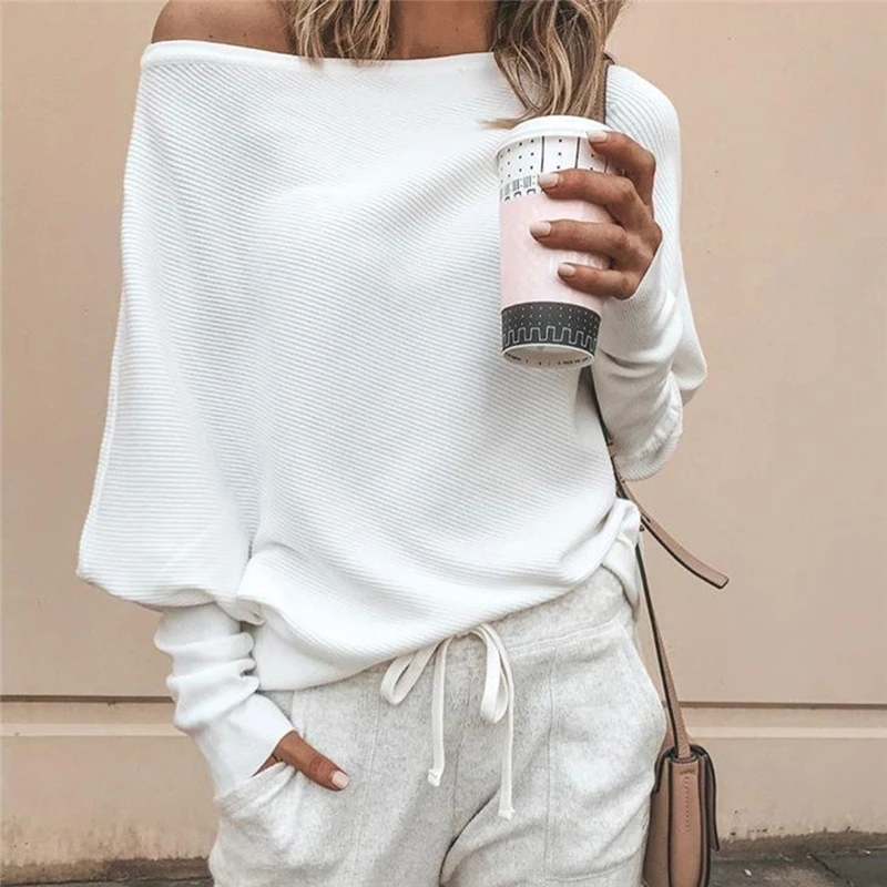 Tee Shirt Femme 2020 Autumn Sexy Off The Shoulder Long Sleeve Tops For Women T-Shirt Casual One Shoulder Rib Tops
Tee Shirt Femme 2020 Autumn Sexy Off The Shoulder Long Sleeve Tops For Women T-Shirt Casual One Shoulder Rib Tops