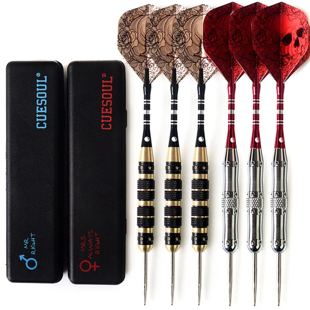 CUESOUL Professional Steel Tip Darts Free Carry Box 6 Pcs/2 Set 21/23g Couples Package
CUESOUL Professional Steel Tip Darts Free Carry Box 6 Pcs/2 Set 21/23g Couples Package