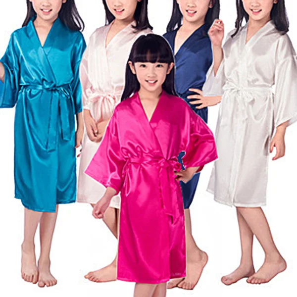 Фото 7 цветов детский пятнистый халат кимоно подружки невесты платье - купить